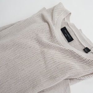 All Saints mesh / wide knit sweater